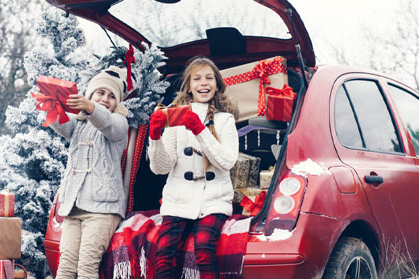 image of car with kids depicting holiday car travel