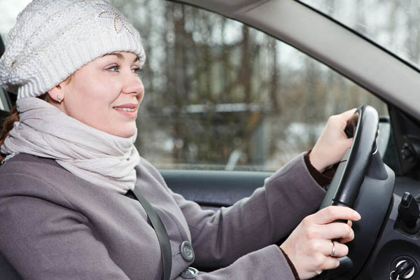 driving in winter depicting the need for windshield repair