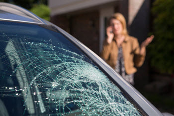 woman in need of windshield replacement