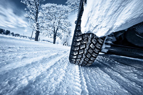 car tires in snow