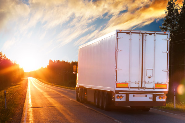 semi truck on road