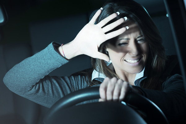 image of a car accident at night