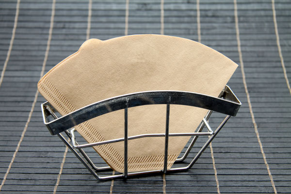 image of a coffee filter used to clean car