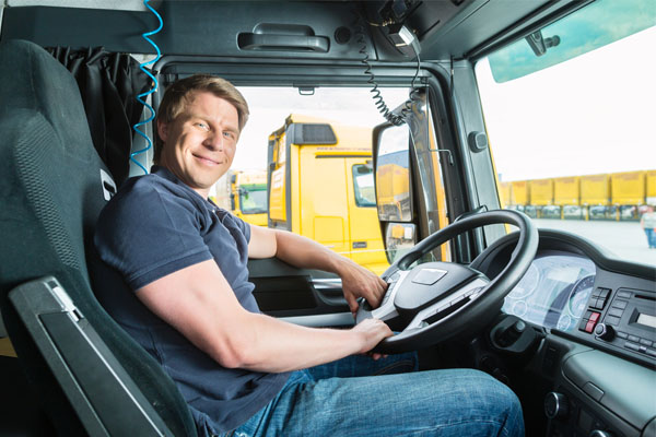 image of a commercial vehicle driver