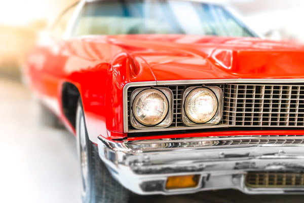 image of a classic car and windshield