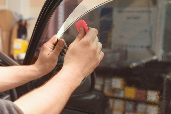 auto glass repair for a tinted car window