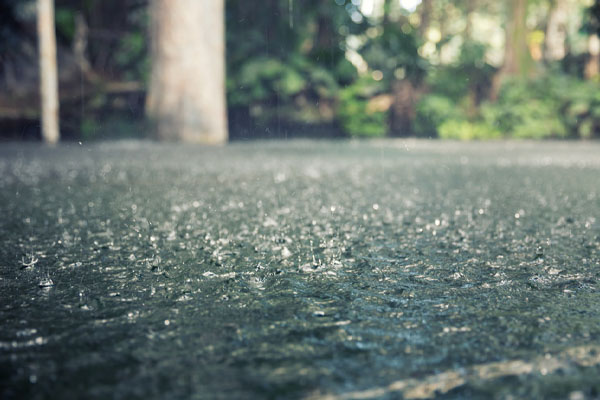 image of rain depicting rain getting into windshield crack