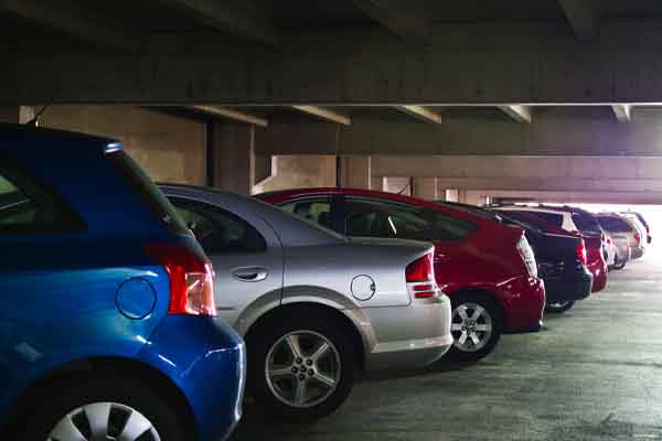 image of a parking garage depicting windshield replacement care