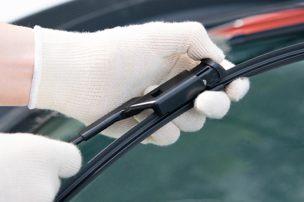 image of a windshield wiper replacement