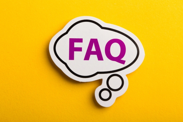 FAQ on thought bubble depicting questions about car windshield repair