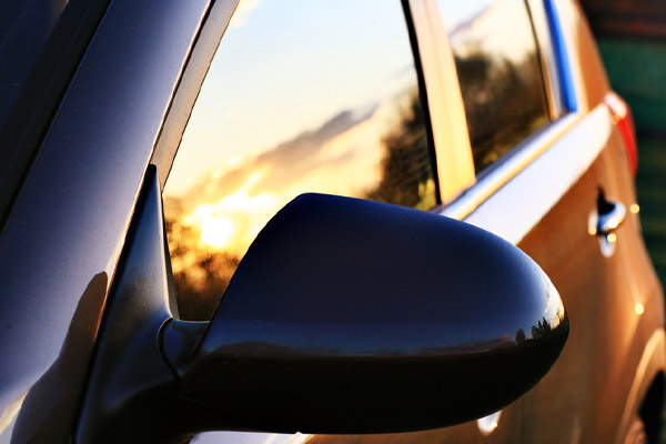image of a car side window