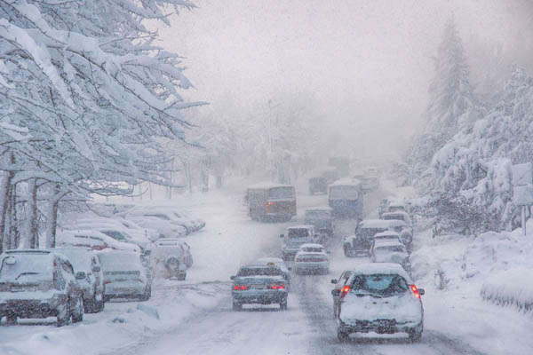 image of cars in harsh winter driving conditions